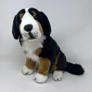 E&J Classic Plush Bernese Mountain Dog Realistic Poseable 14” Stuffed Puppy